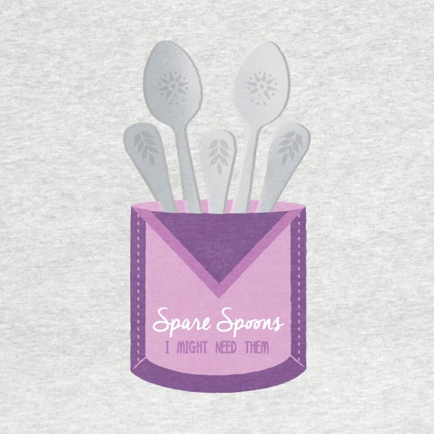 Spare Spoon Pocket (Chronic Illness Design) by yourachingart